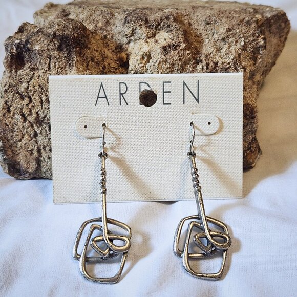 Arden RARE FIND Silver Vintage Sample Earrings | Authentic Arden | Drop Earrings - Picture 1 of 6